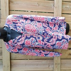 🏵️ Lilly Pulitzer Pink and Blue Coral Blouse